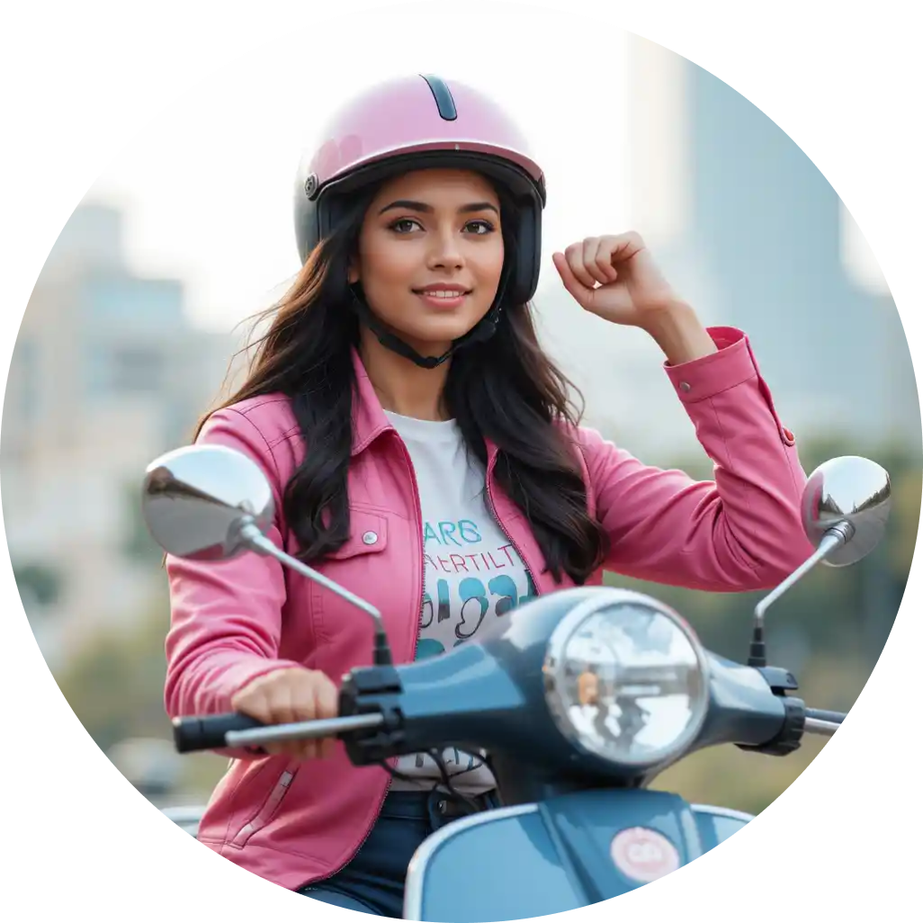 Experience the freedom of the road with the Women Rider App, built for women riders and female bike riders across Hyderabad